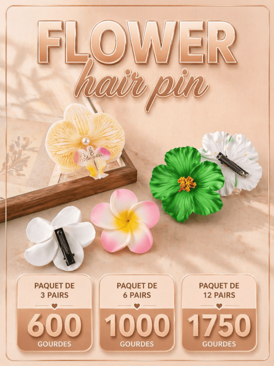 Flower hair pin